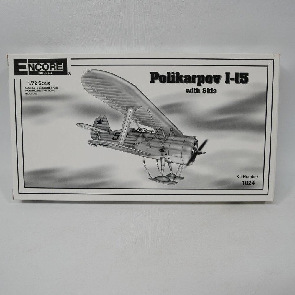Encore Models Polikarpov I-15 With Skis 1/72 Scale Plane Kit 1024